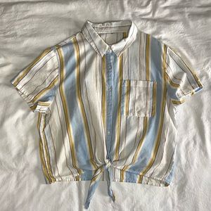 Striped Button Up tie top